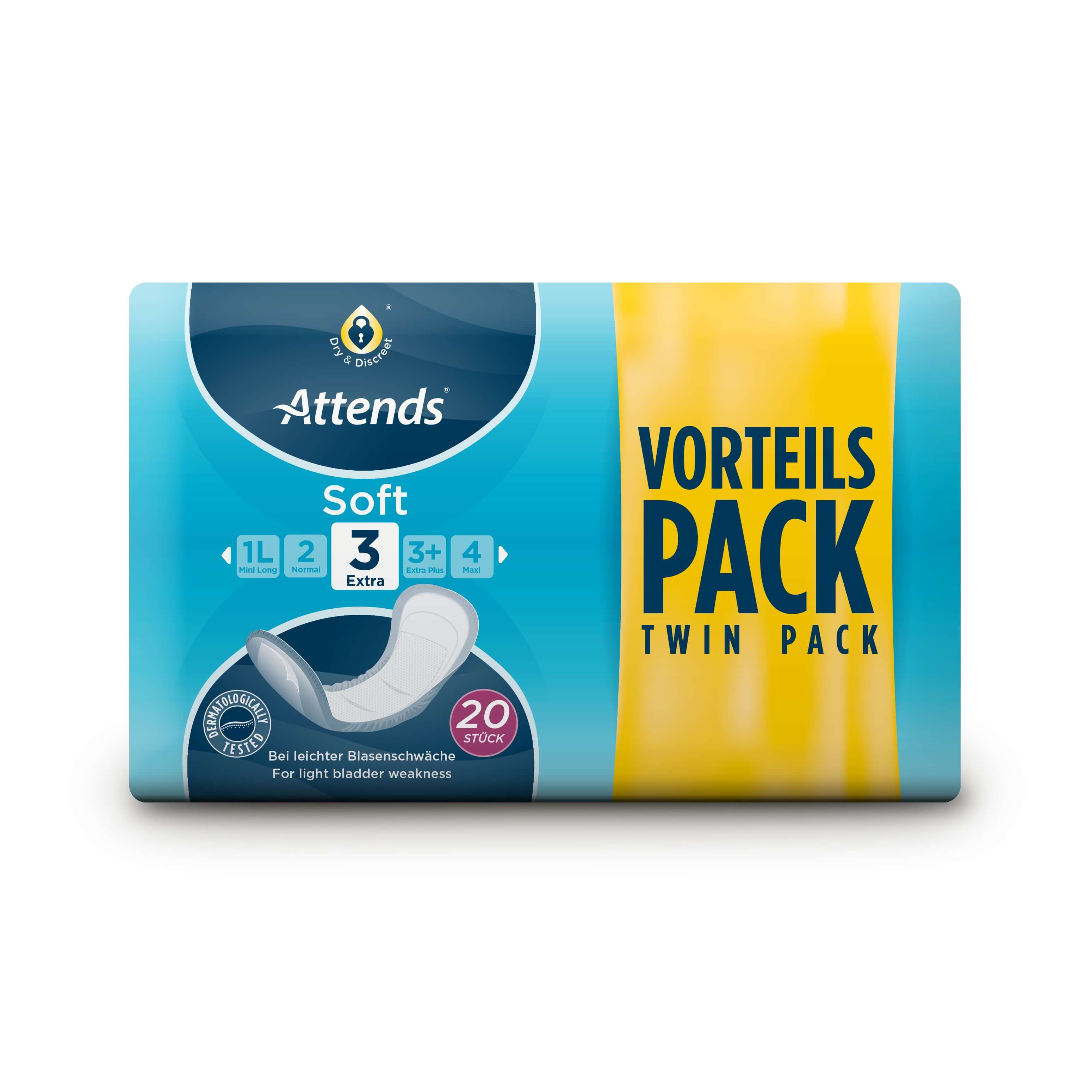 Attends soft normaal 2 Forteils Pack Twin Pack - 24 stuks